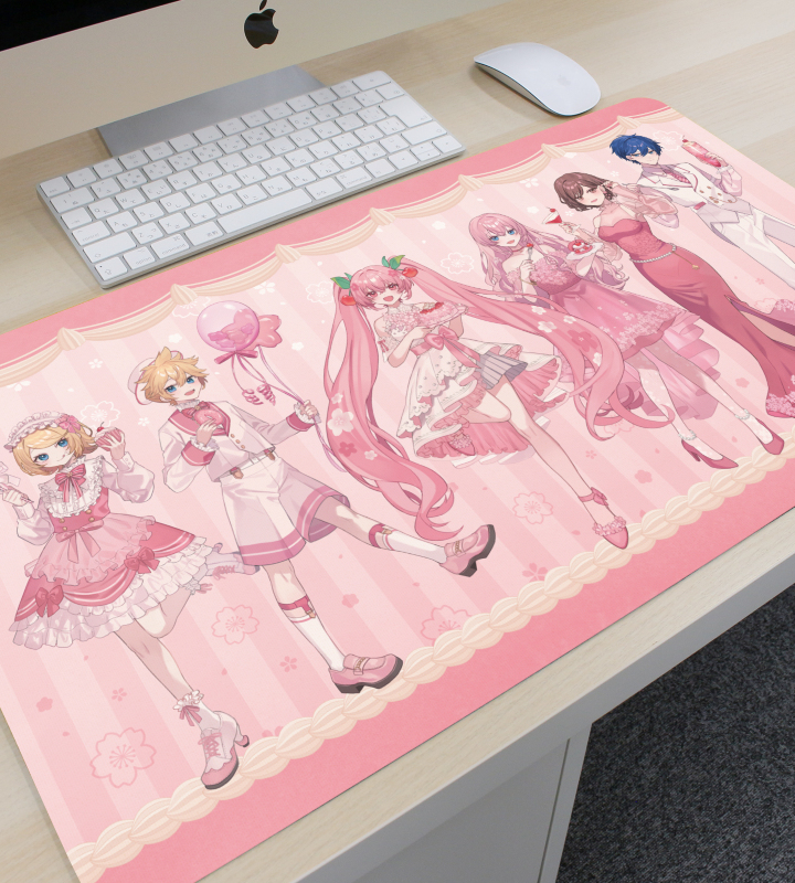 桜ミク - 描き下ろし 集合 桜パーティーver. Art by しゅがお