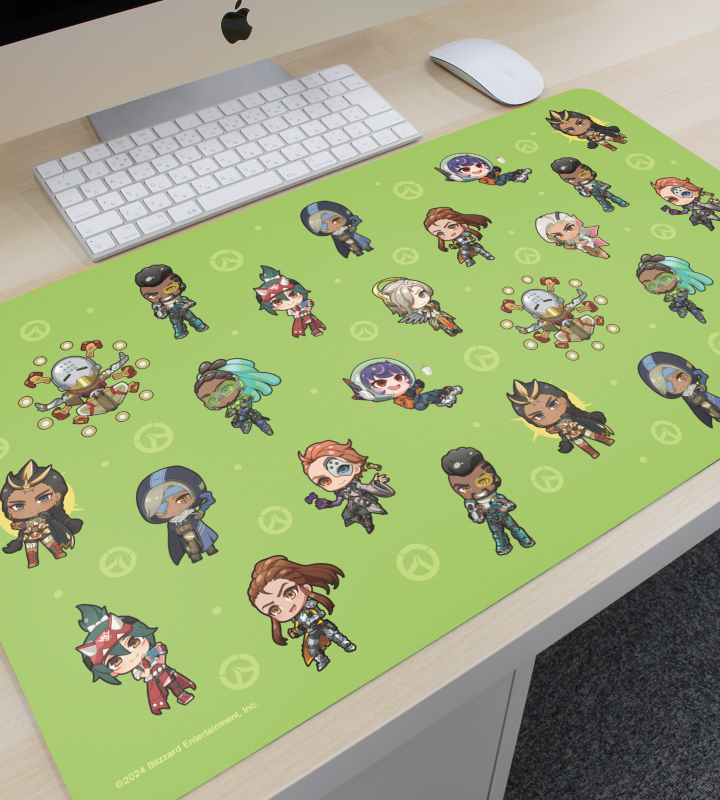 Overwatch サポート系ヒーロー ちびキャラ マルチデスクマット オーバーウォッチ 2 - サポート系ヒーロー ちびキャラ マルチ