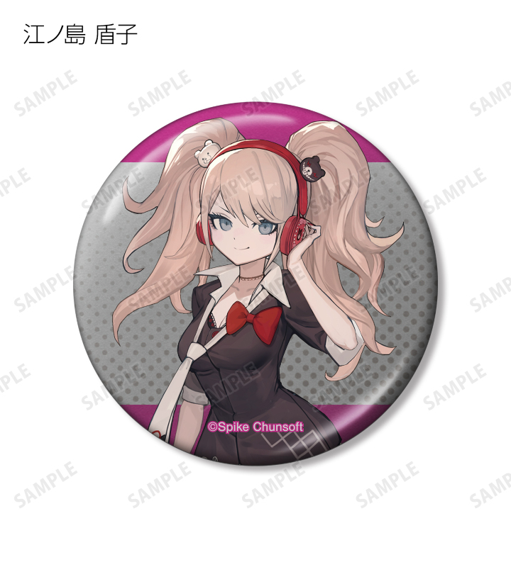 タワレコ lackさん ダンガンロンパ七海千秋 グリッター メタリック缶バッジ ダンガンロンパシリーズ - lackさんイラスト ヘッドフォンver