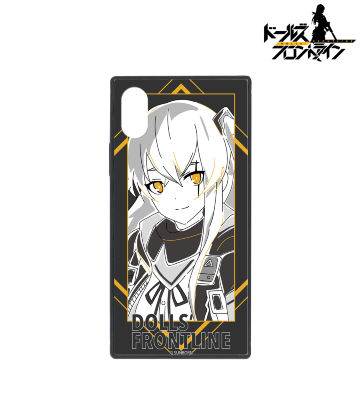 UMP45 lette-graph スクエア強化ガラスiPhoneケース