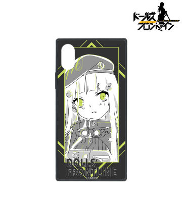 416 lette-graph スクエア強化ガラスiPhoneケース