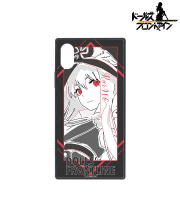 Kar98k lette-graph スクエア強化ガラスiPhoneケース