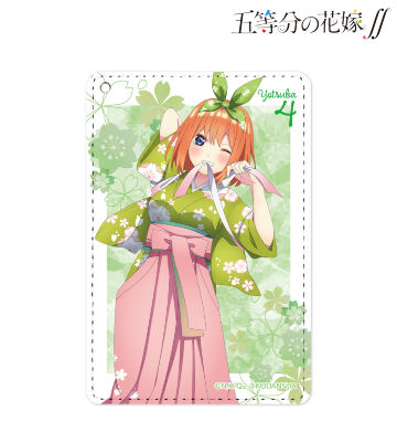 描き下ろしイラスト 四葉 桜和装ver. 1ポケットパスケース