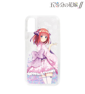 描き下ろしイラスト 二乃 桜和装ver. グリッターiPhoneケース
