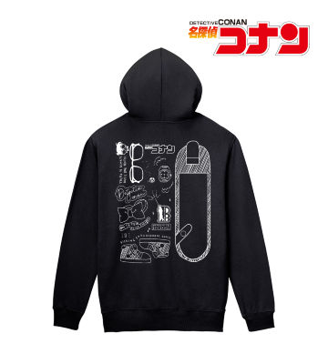 江戸川コナン モチーフ柄 バックプリントジップパーカー