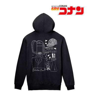 灰原哀 モチーフ柄 バックプリントジップパーカー