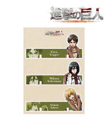 アクリル万年カレンダー　着せ替えパーツ（エレン・ミカサ・アルミン）