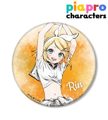rockin'starコラボ 描き下ろしイラスト 鏡音リン Art by 博 BIG缶バッジ