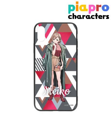 rockin'starコラボ 描き下ろしイラスト MEIKO Art by 博 スクエア強化ガラス箔押しiPhoneケース