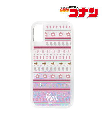 毛利蘭 モチーフ柄 グリッターiPhoneケース