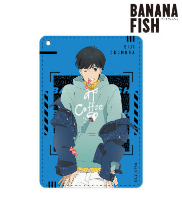 描き下ろしイラスト 奥村英二 デニムver. 1ポケットパスケース