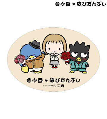 ＠小豆×タキシードサム×バッドばつ丸 ステッカー