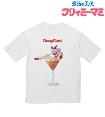 描き下ろしイラスト クリィミーマミ カクテルグラスver. BIGシルエットTシャツ A