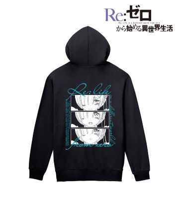 レム バックプリントジップパーカー