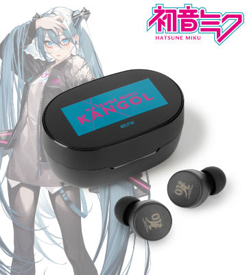 KANGOL®コラボ 描き下ろしイラスト 初音ミク着用 ワイヤレスイヤホン