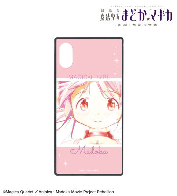 鹿目まどか Ani-Art aqua label スクエア強化ガラスiPhoneケース