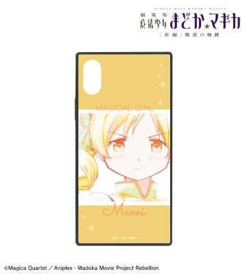 巴マミ Ani-Art aqua label スクエア強化ガラスiPhoneケース