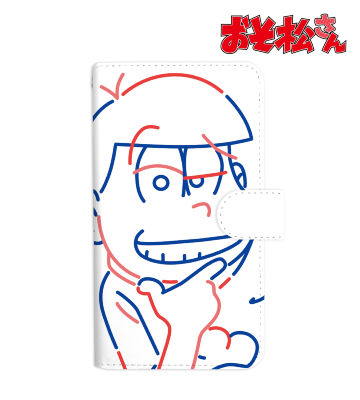 おそ松 ラインアート 手帳型スマホケース