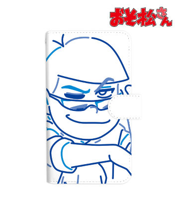 カラ松 ラインアート 手帳型スマホケース