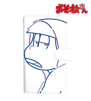 一松 ラインアート 手帳型スマホケース