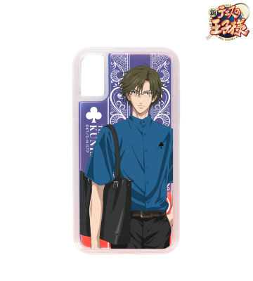 描き下ろしイラスト 手塚 国光 トランプモチーフ私服ver. ネオンサンドiPhoneケース