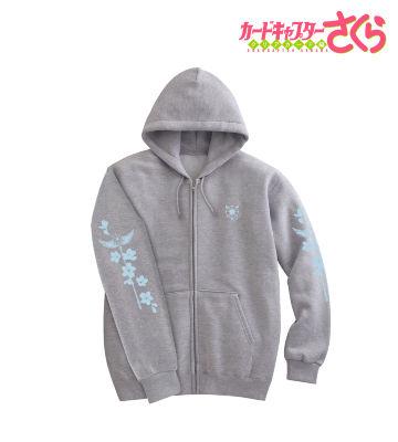刺繍入り袖プリントパーカー