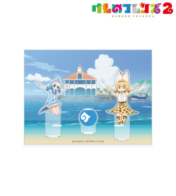 サーバル＆バンドウイルカ アクリルジオラマ