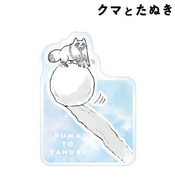 冬のたぬき アクリルマグネット