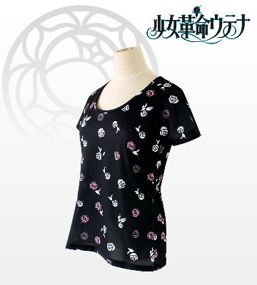 薔薇の総柄Tシャツ
