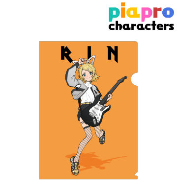 描き下ろしイラスト 鏡音リン バンドver. Art by tarou2 クリアファイル