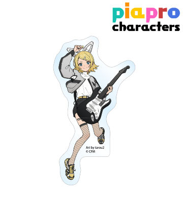 描き下ろしイラスト 鏡音リン バンドver. Art by tarou2 ステッカー