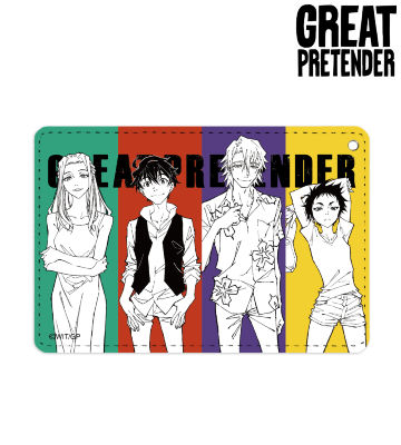 モノクロビジュアル 1ポケットパスケース