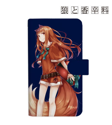 文倉十先生 描き下ろしイラスト ホロ サンタver. 手帳型スマホケース