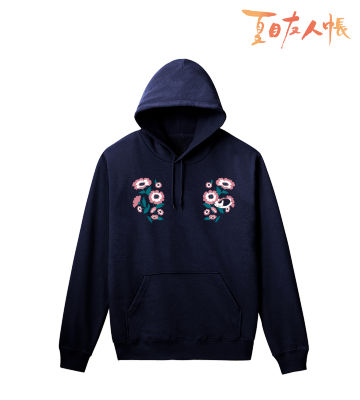 ニャンコ先生と花パーカー ピンク