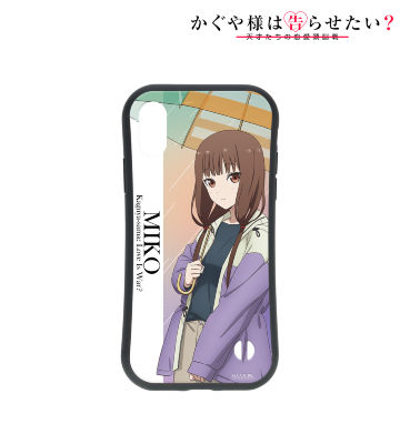 描き下ろしイラスト 伊井野ミコ 雨の日のお出かけver. 耐衝撃グリップiPhoneケース
