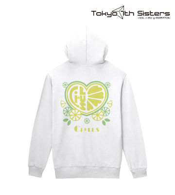 衣類　Ci+LUS バックプリントジップパーカー ホワイト メンズSサイズ 「Tokyo 7th シスターズ」 Tokyo 7th シスターズ - Ci+LUS バックプリントジップパーカー
