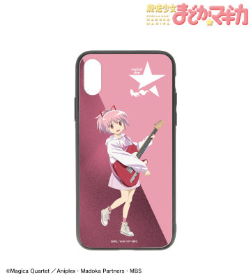 rockin'starコラボ 描き下ろしイラスト 第2弾 鹿目まどか 強化ガラス箔押しiPhoneケース