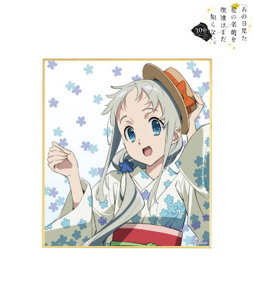 花やしきコラボ 描き下ろしイラスト 本間芽衣子 モダン和装ver. 色紙