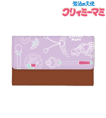 モチーフ柄キーケース パープル