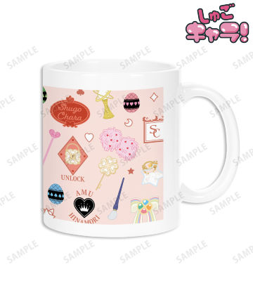 モチーフ柄 マグカップ ピンク