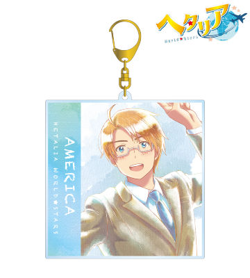 アメリカ Ani-Art aqua label BIGアクリルキーホルダー
