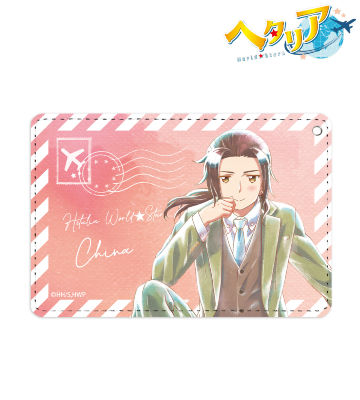 中国 Ani-Art aqua label 1ポケットパスケース