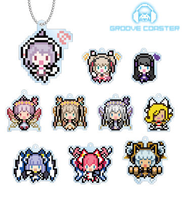 トレーディングドット絵アクリルキーホルダー