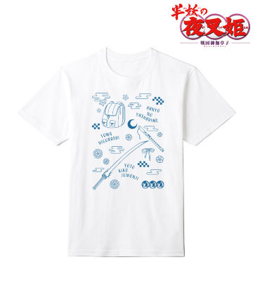 日暮とわ モチーフ柄 ポリジン加工Tシャツ