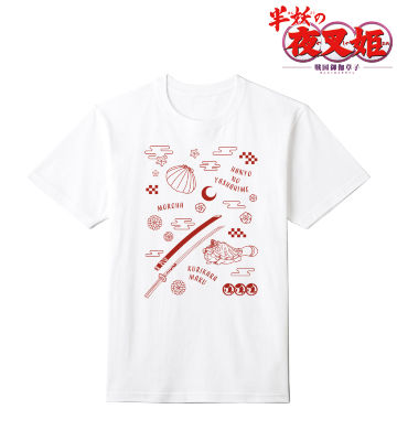 もろは モチーフ柄 ポリジン加工Tシャツ