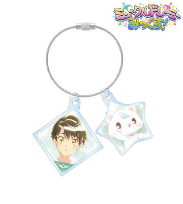 れい＆南川 朝陽 Ani-Art aqua label 2連ワイヤーアクリルキーホルダー
