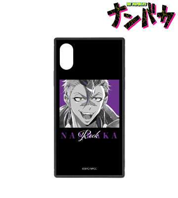 ロック Ani-Art BLACK LABEL スクエア強化ガラスiPhoneケース
