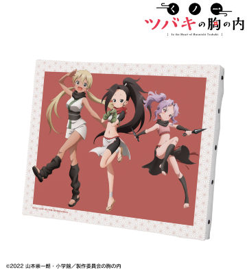 ツバキ＆サザンカ＆アサガオ キャンバスボード