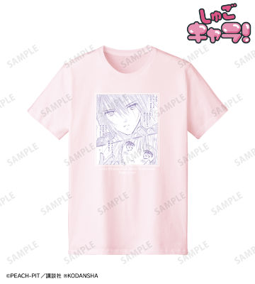 日奈森あむ＆月詠幾斗 原作コマTシャツ ピンク