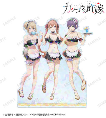 描き下ろしイラスト 集合 水着メイドver. ホログラムBIGアクリルスタンド